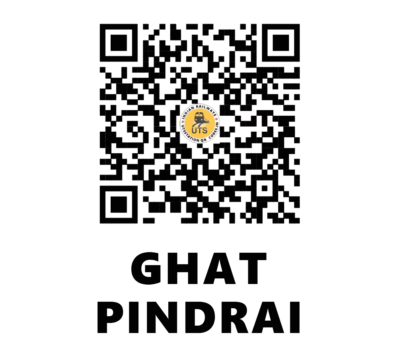 UTS QR Code for GHAT PINDRAI - GPC (WC - MADHYA PRADESH)